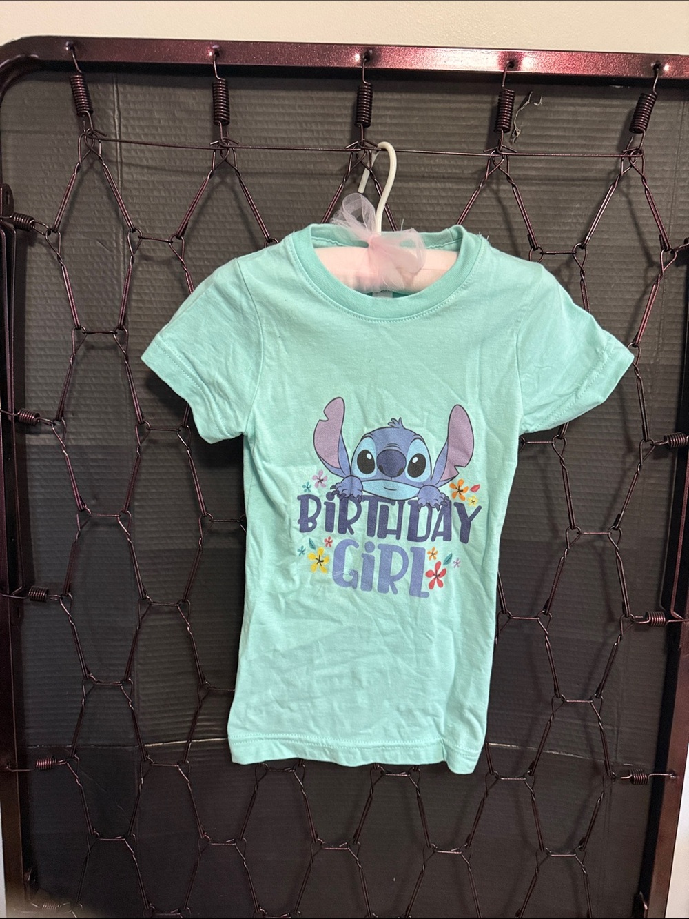 Disney Mint Green 'Birthday Girl' Stitch Tee